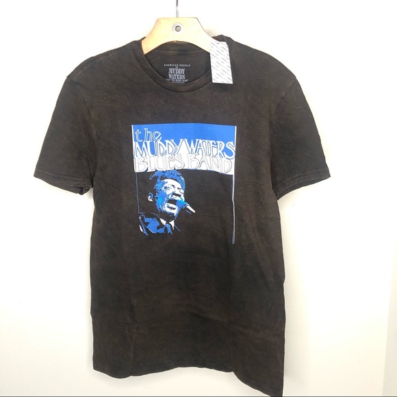 Urban Outfitters The Muddy Waters Blues Band Graphic Tee Black Graphic Shirt NEW - Picture 2 of 9